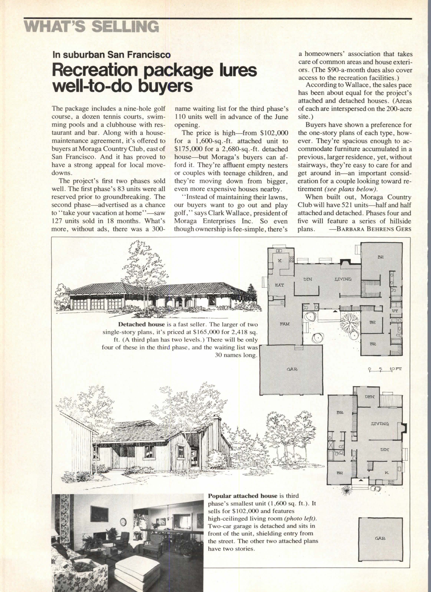 House & Home July 1977 article about Moraga Country Club
