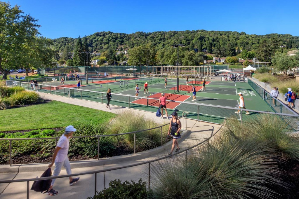 MCC tennis and pickleball courts on a sunny day